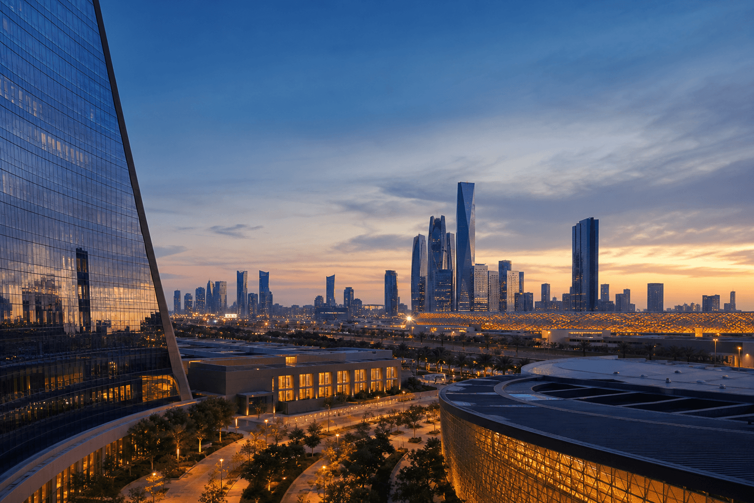 Modern Gulf skyline representing Devoun global presence